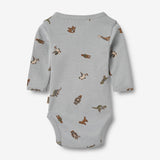 Wheat Main Body Wraparound L/S Pil | Baby Underwear/Bodies 1210 fantasy friends