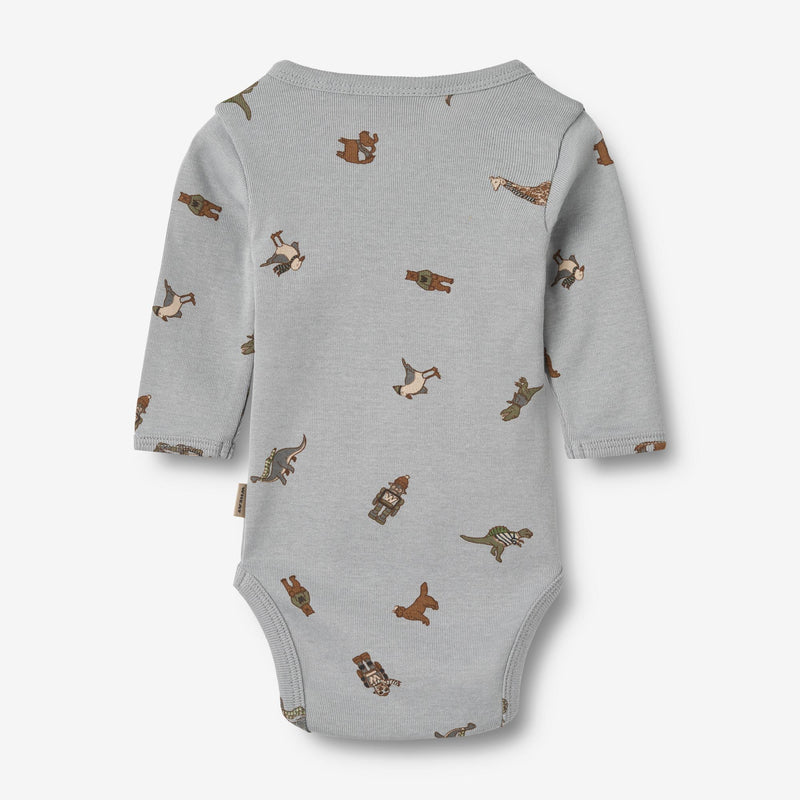 Wheat Main Body Wraparound L/S Pil | Baby Underwear/Bodies 1210 fantasy friends