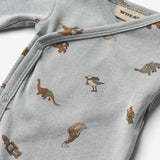 Wheat Main Body Wraparound L/S Pil | Baby Underwear/Bodies 1210 fantasy friends