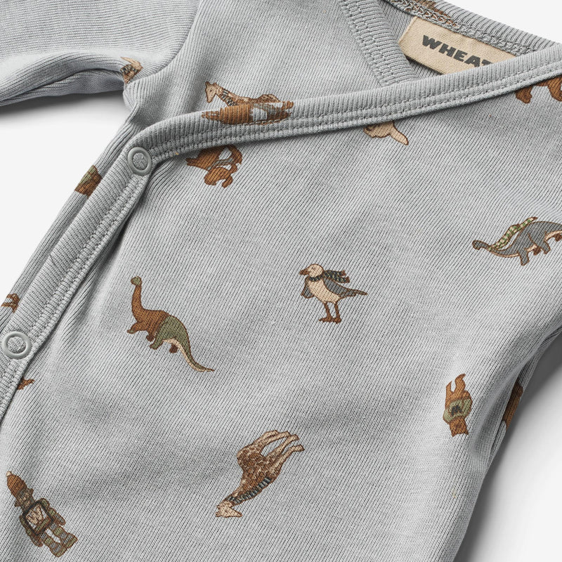 Wheat Main Body Wraparound L/S Pil | Baby Underwear/Bodies 1210 fantasy friends