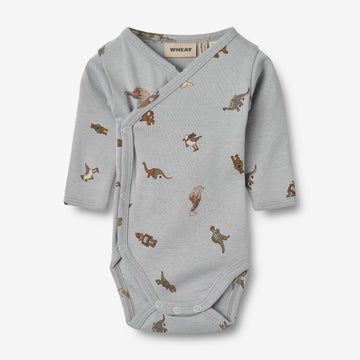 Wheat Main Body Wraparound L/S Pil | Baby Underwear/Bodies 1210 fantasy friends