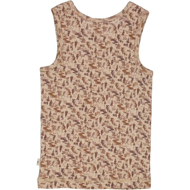 Wheat Wool Boys Wool Singlet Underwear/Bodies 3208 khaki wild life