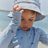 Wheat Main Bucket Hat Tilo Badge Accessory 1235 soft blue sea life