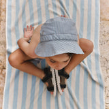 Wheat Main Bucket Hat Tilo Badge Accessory 9580 blue swim stripe