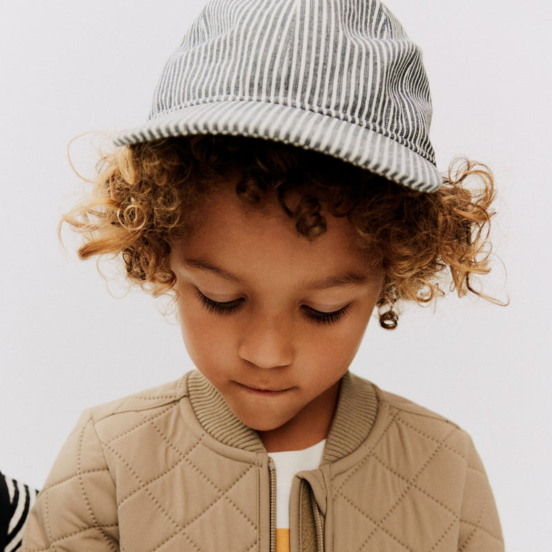 Wheat Outerwear Cap Allaso Outerwear acc. 1433 navy stripe