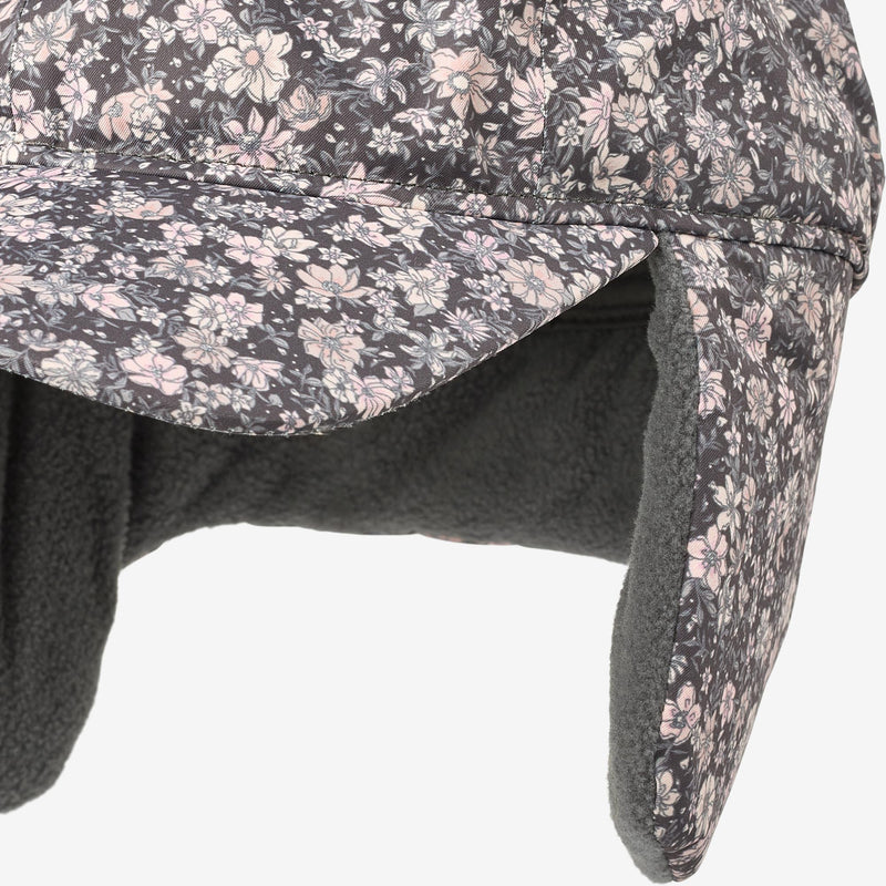 Cap Hoffa - dark charcoal flowers – Wheat.eu