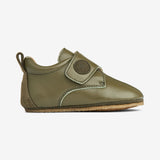 Wheat Footwear Dakota Leather Home Shoe | Baby Indoor Shoes 4075 dark green