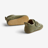 Wheat Footwear Dakota Leather Home Shoe | Baby Indoor Shoes 4075 dark green