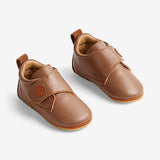 Wheat Footwear Dakota Leather Home Shoe | Baby Indoor Shoes 9002 cognac