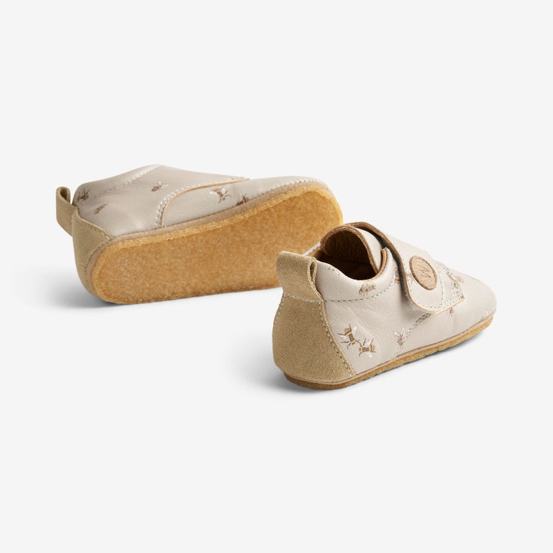 Wheat Footwear Dakota Print Home Shoe | Baby Indoor Shoes 3058 gravel bumblebee