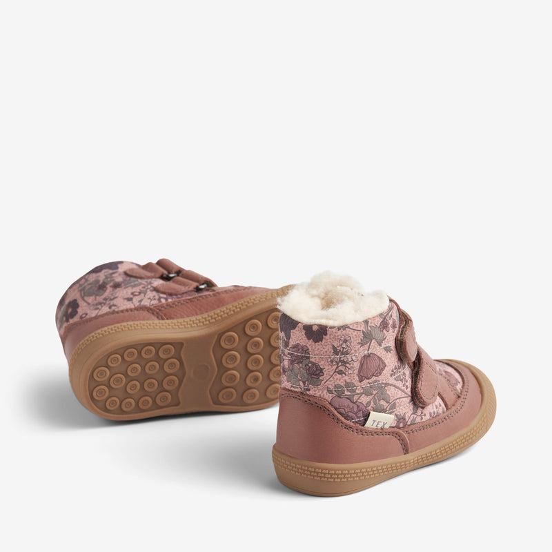 Wheat Footwear Daxi Wool Tex Print | Baby Prewalkers 2163 dusty rouge 