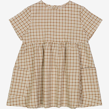 Wheat Main  Dress Ayse Dresses 5094 golden dove check