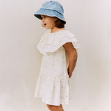 Wheat Main Dress Bitten Dress 1481 blue flowers