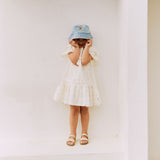 Wheat Main Dress Bitten Dress 1481 blue flowers
