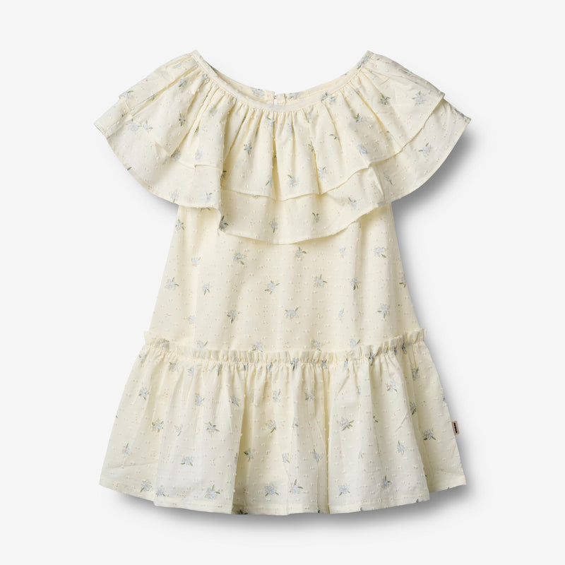 Wheat Main Dress Bitten Dress 1481 blue flowers