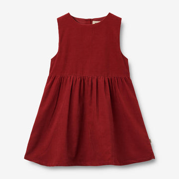 h&m red corduroy dress H&M Red Corduroy Dress Girls 6X Peplum Bottom Long Sleeve Country Prairie