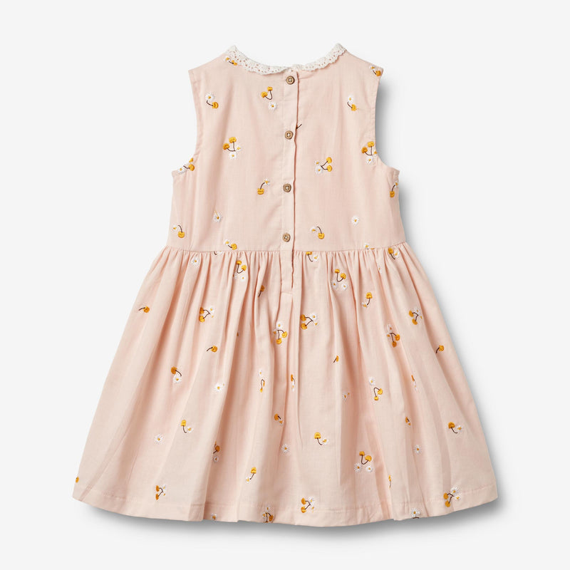 Wheat Main Dress Elma Dress 9435 powder yellow cherries