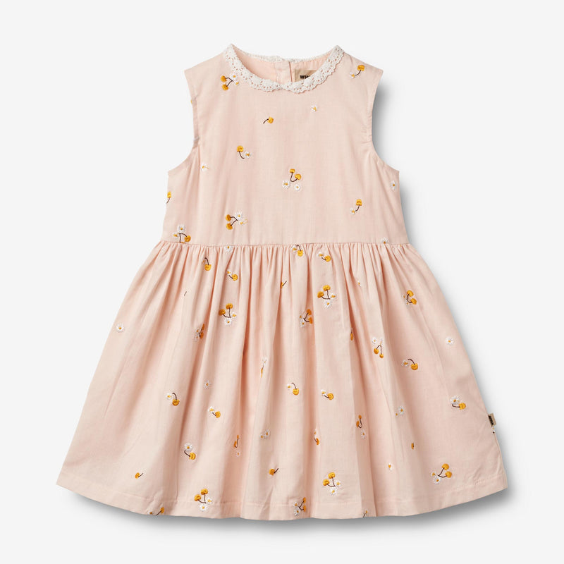 Wheat Main Dress Elma Dress 9435 powder yellow cherries