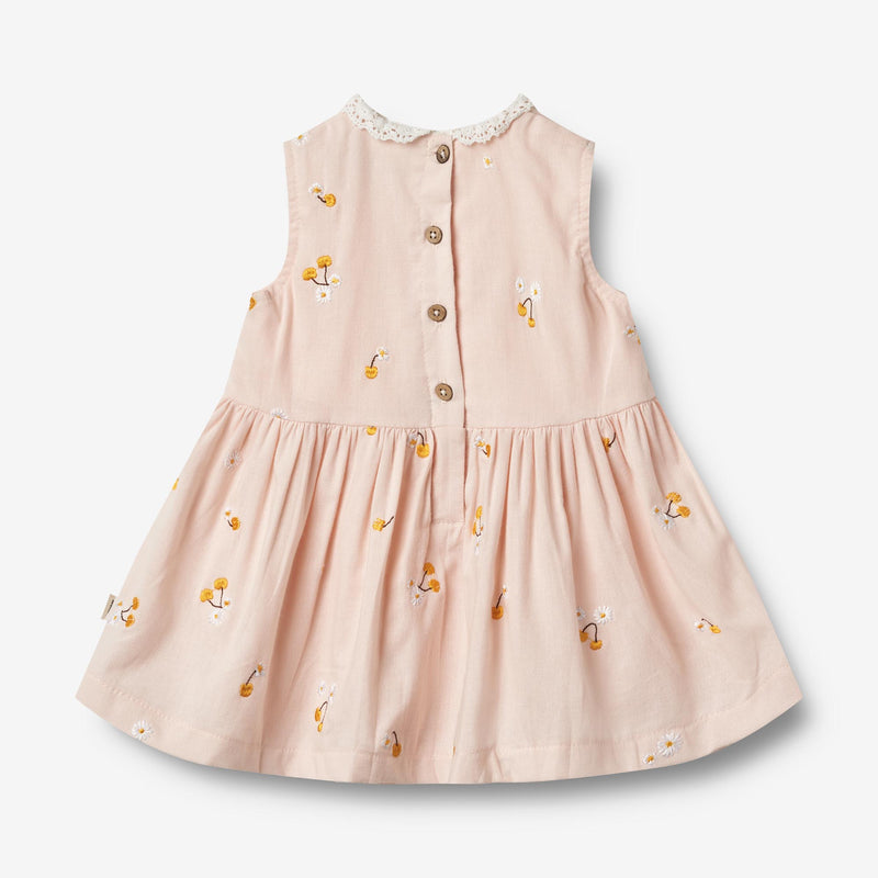Wheat Main Dress Elma Dress 9435 powder yellow cherries