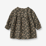 Wheat Main Dress Fenja | Baby Dresses 0027 black coal flowers