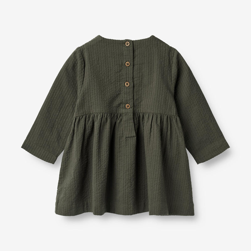 Wheat Main Dress Gunvor Embroidery | Baby Dresses 0025 black coal