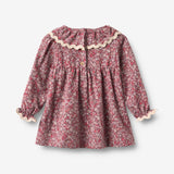Wheat Main Dress L/S Collar Elvira Dress 9773 grape flowers