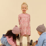 Wheat Main Dress L/S Fenja Dress 9746 raspberry flowers