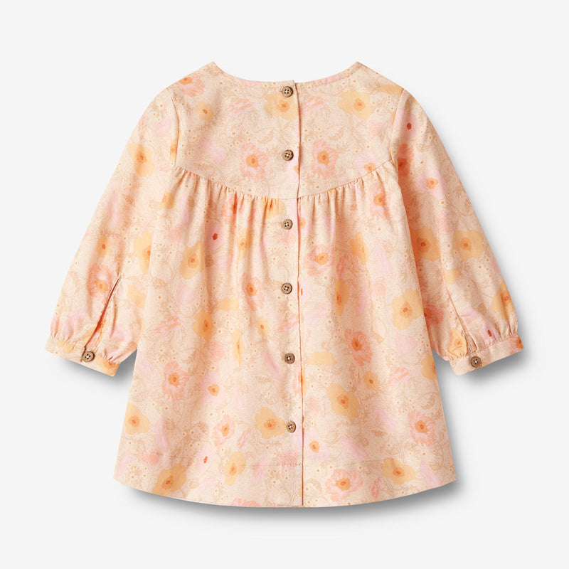 Wheat Main Dress L/S Fenja Dresses 9061 alabaster flower bobbles