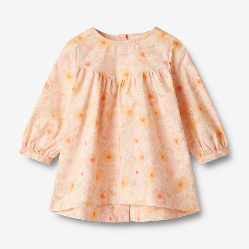 Wheat Main Dress L/S Fenja Dresses 9061 alabaster flower bobbles