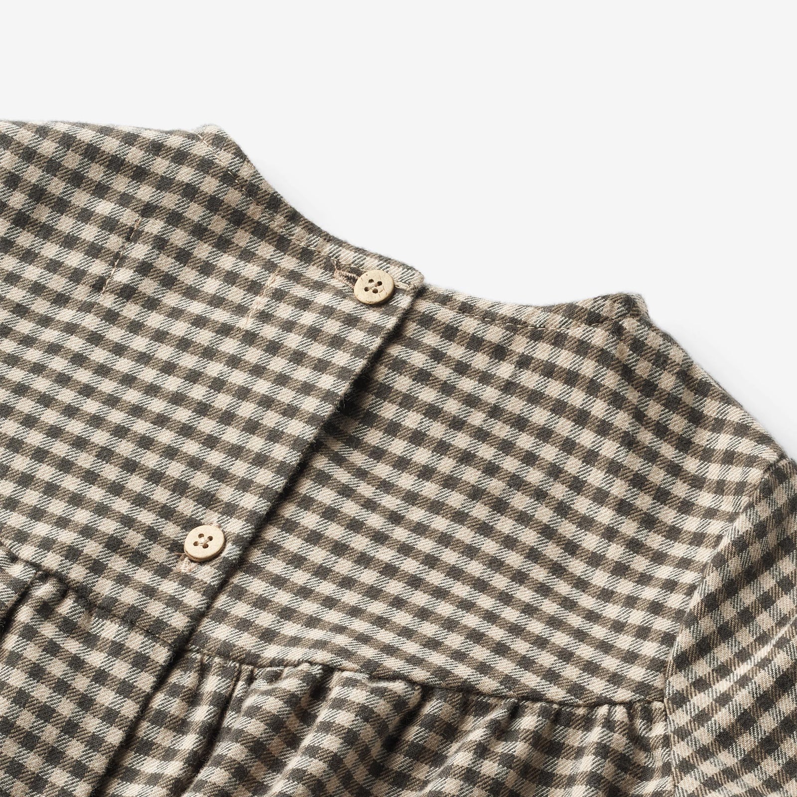 Dress L/S Fenja - raven check  Wheat.eu