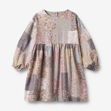 Wheat Main Dress L/S Herdis Dress 9618 patchwork flowers
