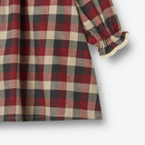 Wheat Main Dress L/S Lace Bella Dress 9588 red blue check