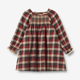 Wheat Main Dress L/S Lace Bella Dress 9588 red blue check