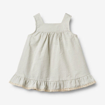 Wheat Main Dress Ruffle Ayla Dress 9444 summer blue stripe