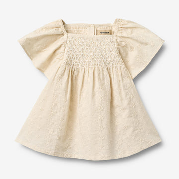 Wheat Main Dress S/S Elva Dress 3129 eggshell