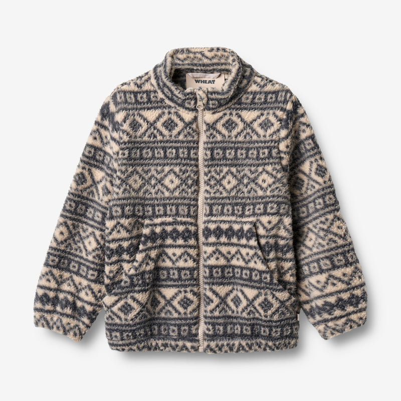 Wheat Outerwear Fleece Jacket Helge Jacket 9544 warm sand jaquard