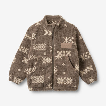 Wheat Outerwear Fleece Jacket Helge Sweatshirt 9679 dry wood jacquard