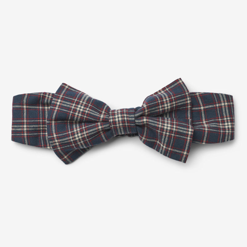 Wheat Main Headband Bow Alba Acc 1437 navy check