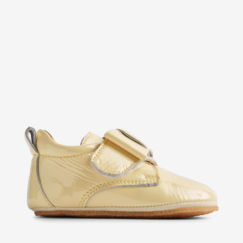 Wheat Footwear Indoor Shoe Bow Patent Indoor Shoes 5310 lemon