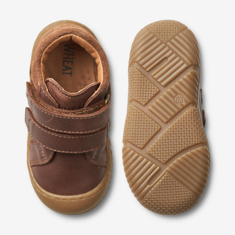 Wheat Footwear Ivan Double Velcro | Baby Prewalkers 9002 cognac