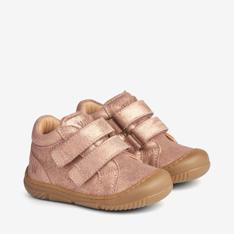 Wheat Footwear Ivalo Double Velcro Shine | Baby Prewalkers 2026 rose