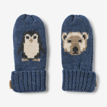 Wheat Outerwear Jacquard Mittens Towsi Accessory 1043 blue