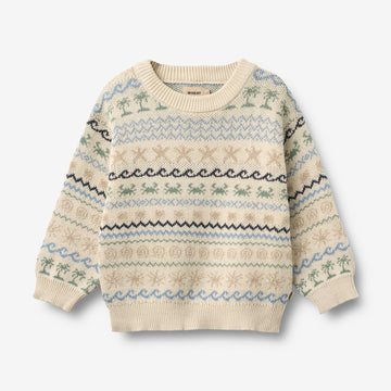 Wheat Main Jacquard Pullover August Pullover 3336 sandshell