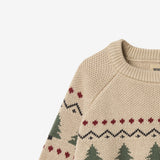 Wheat Main Jacquard Pullover Balou Knitted Tops 3354 warm sand