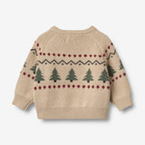 Wheat Main Jacquard Pullover Balou Knitted Tops 3354 warm sand