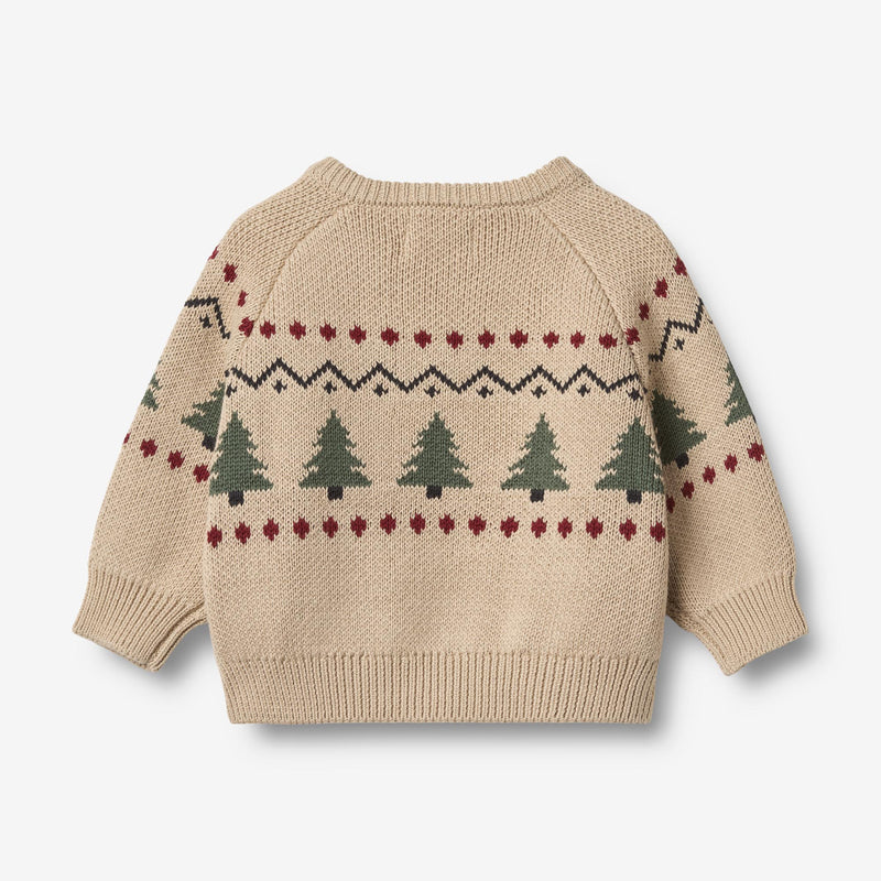 Wheat Main Jacquard Pullover Balou Knitted Tops 3354 warm sand