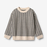 Wheat Main Jacquard Pullover Elias Knitted Tops 9574 warm sand melange