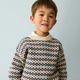 Wheat Main Jacquard Pullover Harlow Pullover 9624 flint