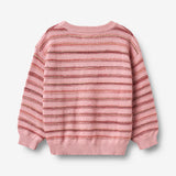 Wheat Main Jacquard Pullover Harlow Pullover 9784 berry cream stripe