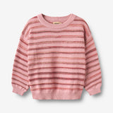 Wheat Main Jacquard Pullover Harlow Pullover 9784 berry cream stripe